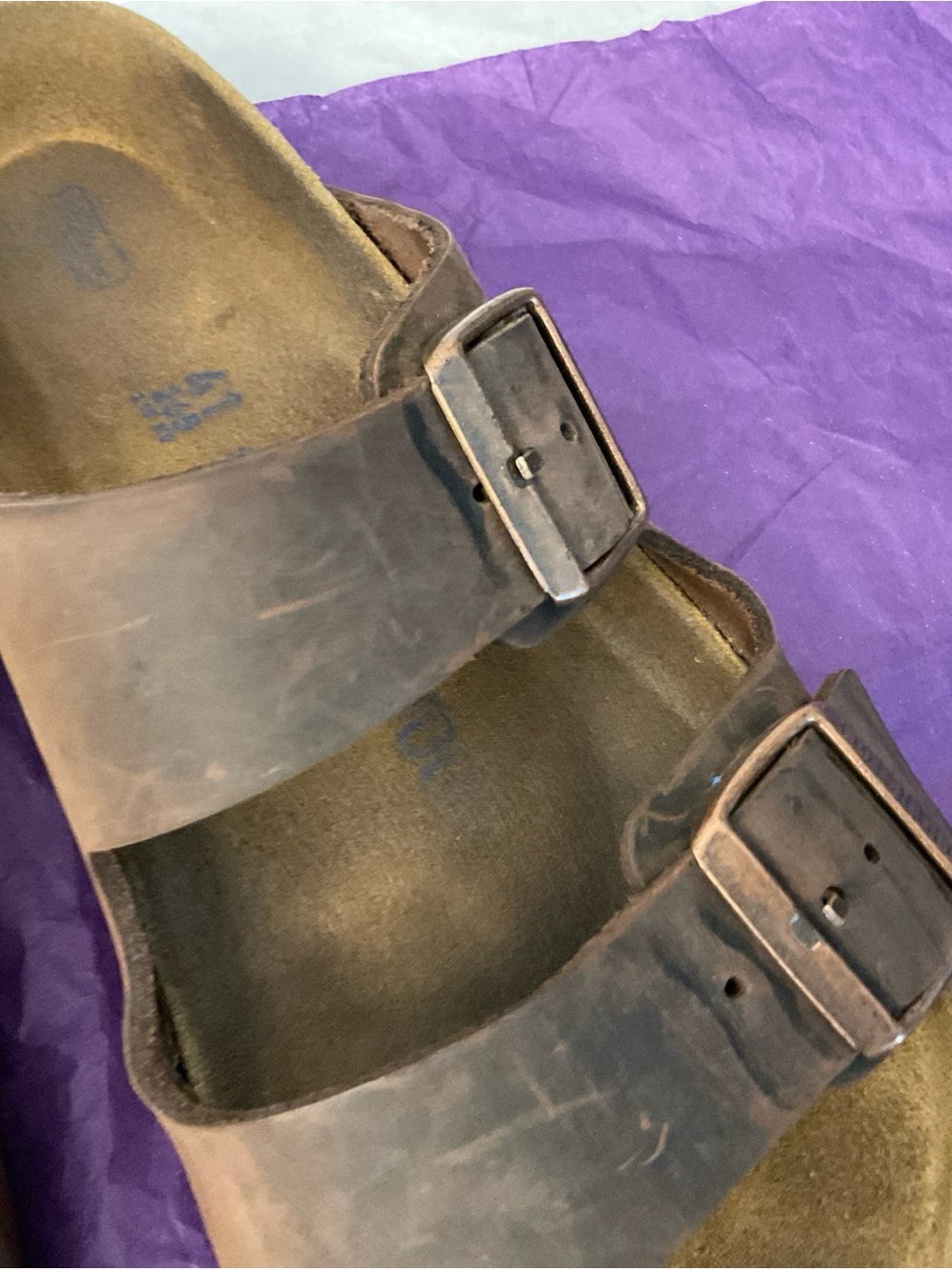 BIRKENSTOCK Arizona Soft Footbed Oiled Leather Habana Brown EUR 41 US W 10 M 8 - Picture 4 of 13